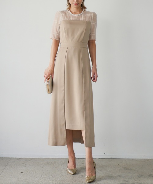 My shawty（ﾏｲｼｬｳﾃｨｰ）の「plaid lace pencil dress（ドレス）」 - WEAR