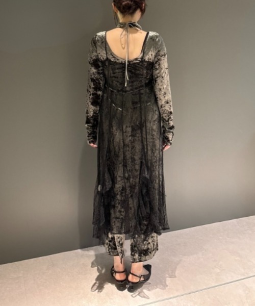 スパークルレースベロアドレス / sparkle lace velour dress（ドレス