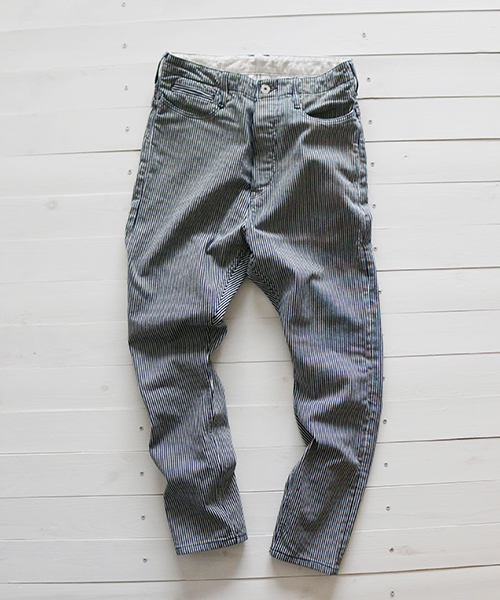 ネイタルデザイン】S600-s サルエルデニムストレッチ ヒッコリー