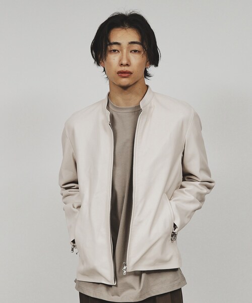 セール】ラムレザーシングルライダースジャケット（ライダース