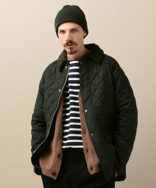 セール】Barbour: 別注 キルティング/ウール ビデイル (ソリッド
