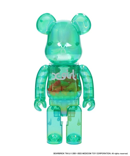 X-girl（エックスガール）の「BE@RBRICK X-girl CLEAR GREEN 100