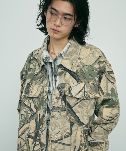 セール】Real tree Camo All Over Design Denim Jacket / リアルツリー