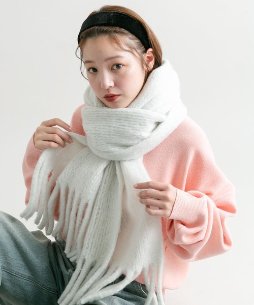 セール】ビッグフリンジマフラー（マフラー）｜KBF（ケイビーエフ）の