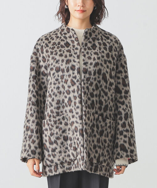 BEAMS LIGHTS / PONTETORTO シャギー ノーカラーコート