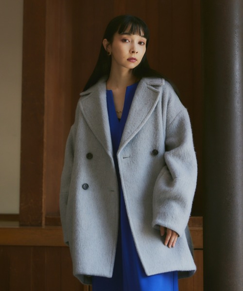 Happy John（ハッピージョン）の「wool blend shaggy cocoon p coat