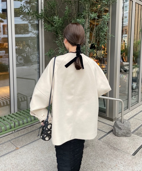 ウェーブデザインミドルコート（その他アウター）｜hinari（ヒナリ）の