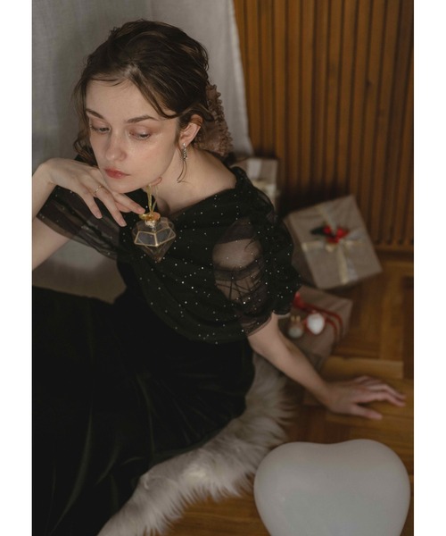 チュールケープデザインマーメイドドレス（ドレス）｜Dorry Doll