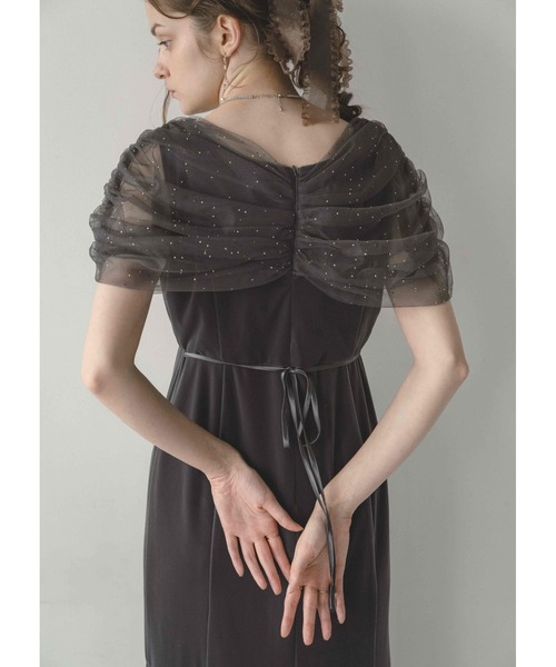 チュールケープデザインマーメイドドレス（ドレス）｜Dorry Doll