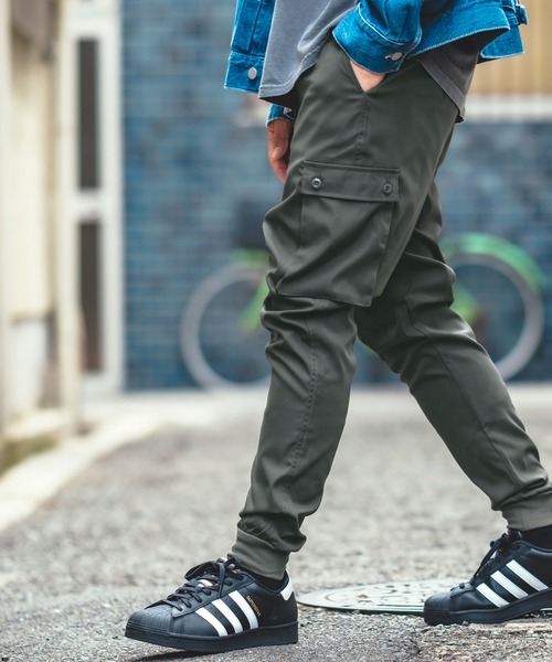 セール】【NULL】ナチュラルストレッチ サルエル カーゴ ジョガー