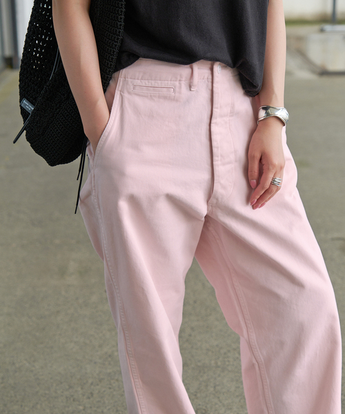 新品タグ付き】Spick & Span ピンク ワイドパンツ カラーチノパン