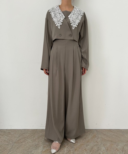 Big collar setup（パンツドレス）｜et.UNiVER（エトユニベール）の