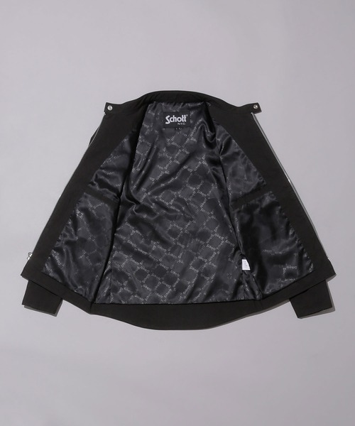 Schott レザーコンビシングルライダースブラック MEDIUM