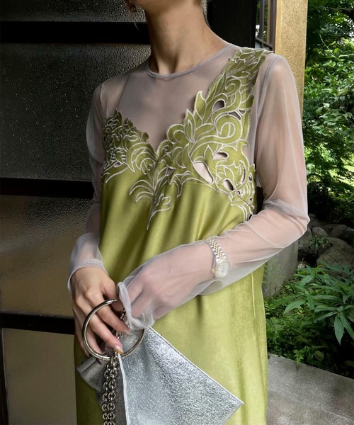 Ameri（アメリ）の「UND RENEE CUTWORK DRESS（ワンピース）」 - WEAR