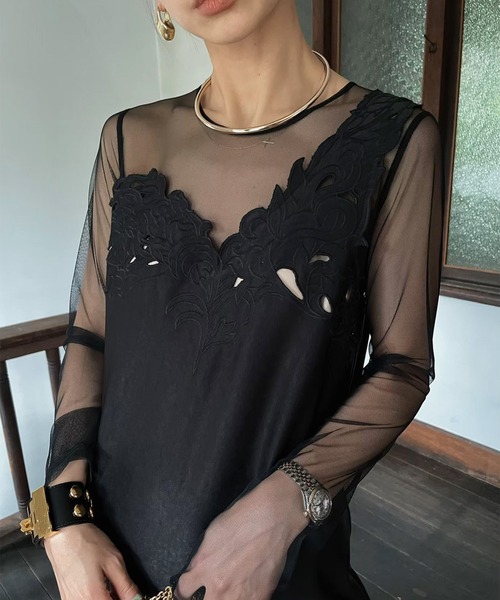 Ameri（アメリ）の「UND RENEE CUTWORK DRESS（ワンピース）」 - WEAR