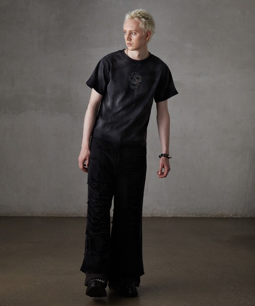 GRANCY（グランシー）の「【GRANCY】Skull Rhinestone Design T-shirt