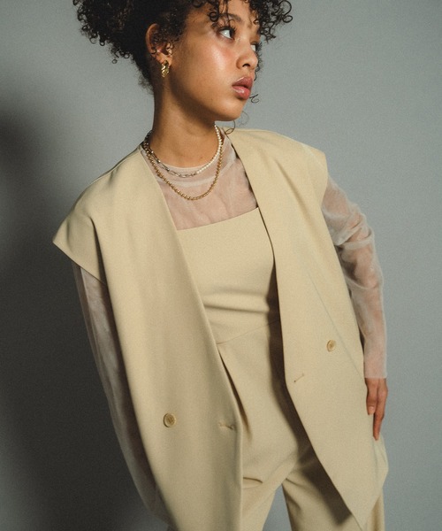 Manish vest setup（パンツドレス）｜et.UNiVER（エトユニベール）の