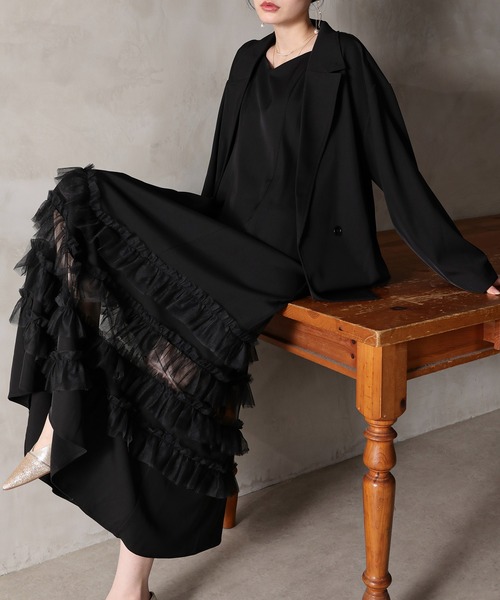 Kana（カナ）の「裾フリルキャミワンピース オーバーサイズジャケット