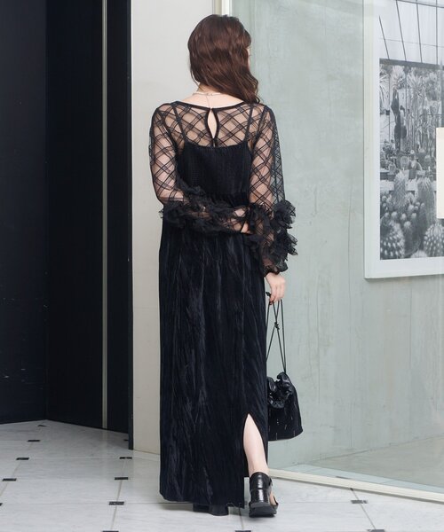 セール】【結婚式/オケージョン/2サイズ展開】シアーチェック×ベロア