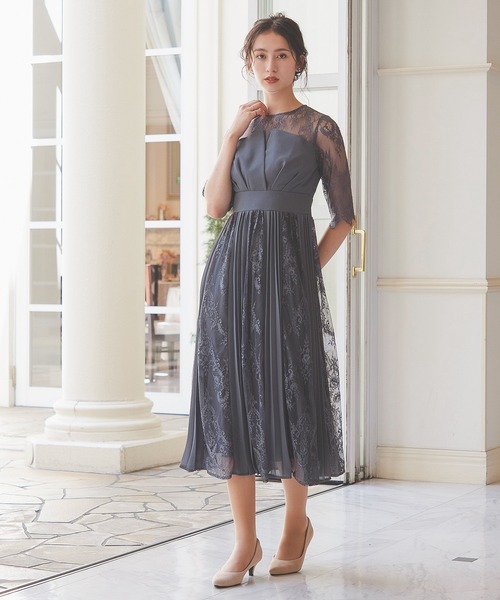 未使用 kana プリーツドレスワンピース 3Lサイズブルーグレー 大きい