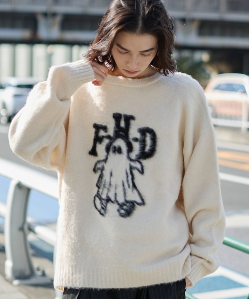 セール】WEGO/【25年秋冬新作】ファジーグラフィックプルオーバー