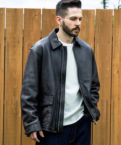 ミスターオリーブ シングルライダースジャケット ソフトレザー 羊革