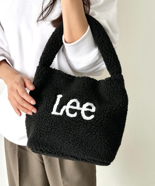 動画あり】Lee/リー ボア ワンショルダー ミニバッグ/ロゴ刺繍