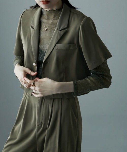 etoll.（エトル）の「3 pieces ジャケット＆パンツ セットアップドレス