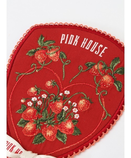ピンクハウス ワッペン ブローチ 刺繍 コサージュ ピコフリル ピンク