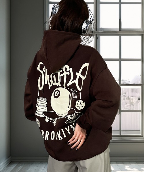 セール】映えグラフィック フードロゴ レトロ プル パーカー 韓国