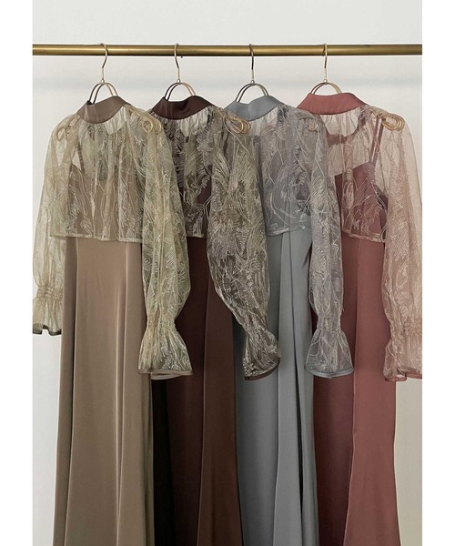 リーフブラウスセットドレス成人式同窓会二次会オケージョン（ドレス