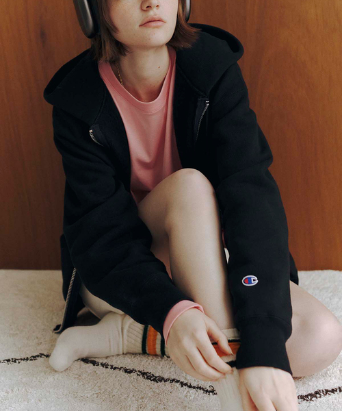 セール】【CHAMPION / チャンピオン】別注 SOLID ZIP SWEAT HOODIE