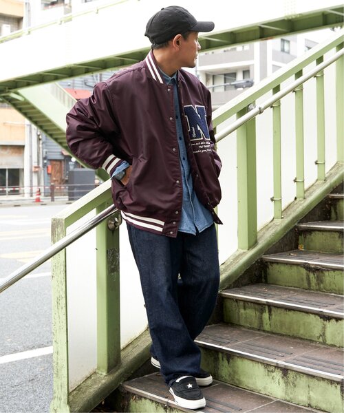 セール】ナイロンワッペンリブラインBIGスタジャン（スタジャン）｜NO