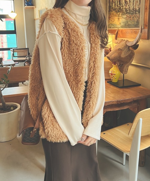 モコモコフェイクファーベスト／【WEB/EC限定商品】（ベスト）｜Ambre