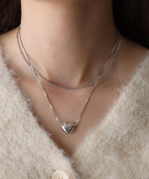 Riberry（リベリー）の「2連ハートチェーンネックレス（ネックレス