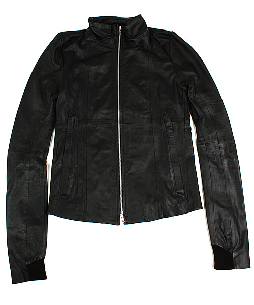 ekam ブラックレザーシングルライダースジャケット