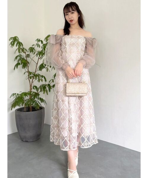 dazzlin（ダズリン）の「レースリボンオフショルドレス（ドレス）」 - WEAR