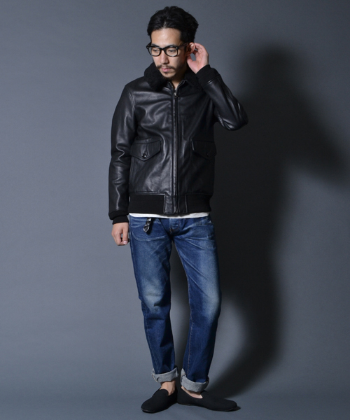 AMERICAN RAG CIE 2WAYG1レザージャケット 2 黒 AMERICAN RAG CIE