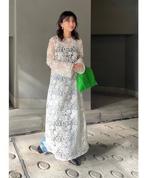 BLACK BY MOUSSY（ブラックバイマウジー）の「lace long dress(レース