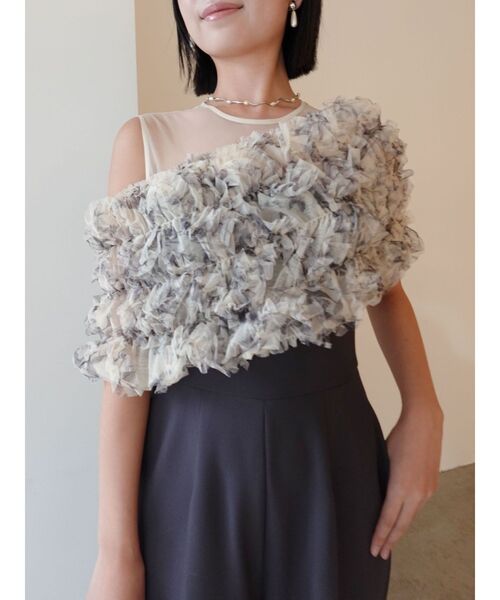 LADYチュールオフショルパンツドレス（パンツドレス）｜LAGUNAMOON