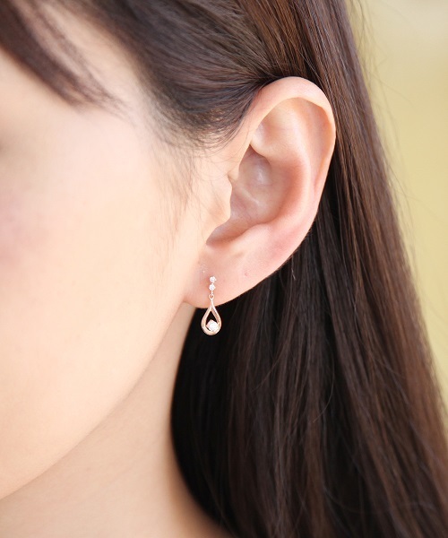 K10ピンクゴールドピアス（ピアス（両耳用））｜Canal 4℃（カナル