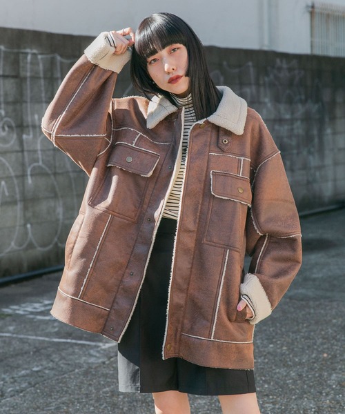 セール】オーバーサイズボアジャケット（その他アウター）｜KBF