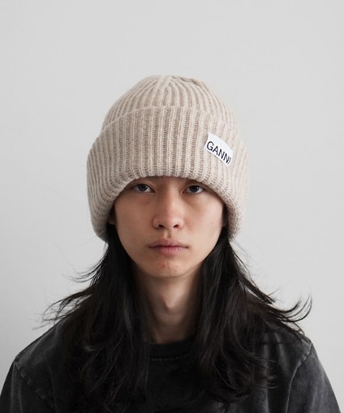 GANNI（ガニー）の「GANNI Structured Rib Beanie（ニットキャップ