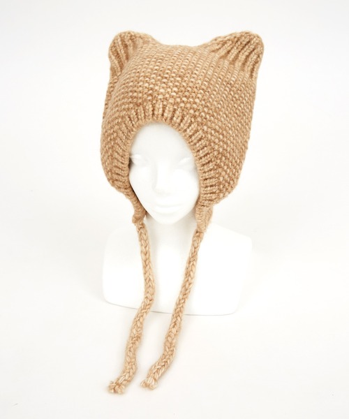 セール】an meets zakka ネコ耳イヤーフラップニットキャップ / メンズ