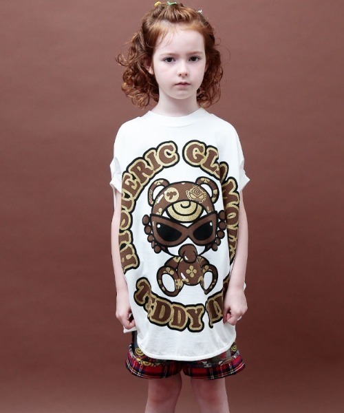 ヒスミニ テディ モノグラム Tシャツ 90cm ブラウン ヒスミニ テディ