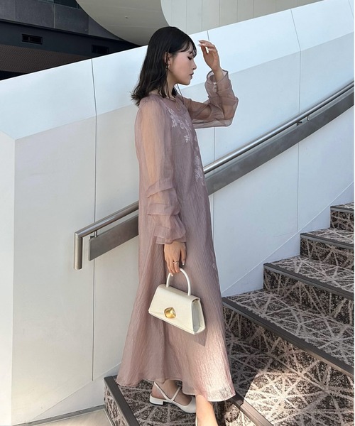 Sheer A-line onepiece（ドレス）｜LE'RURE（リルアー）のファッション