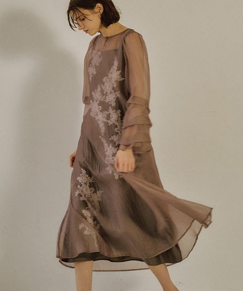 Sheer A-line onepiece（ドレス）｜LE'RURE（リルアー）のファッション