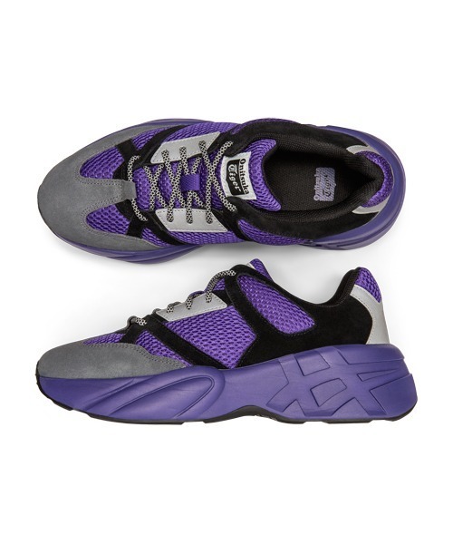 ストラップ スニーカー オニツカ タイガー 紫 バスケット バッシュ