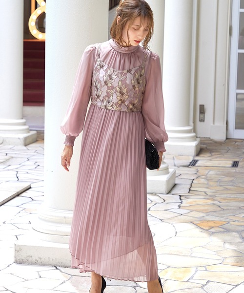 Kana（カナ）の「3way レースビスチェ プリーツ ボトルネック ロング