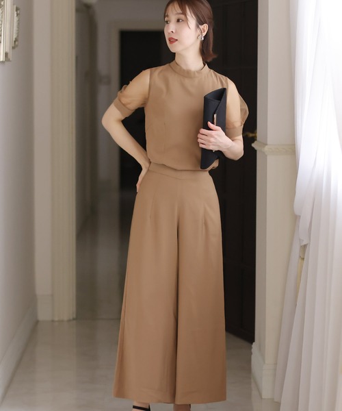 シアースリーブ パーティー パンツドレス フォーマルセレモニー&ロング